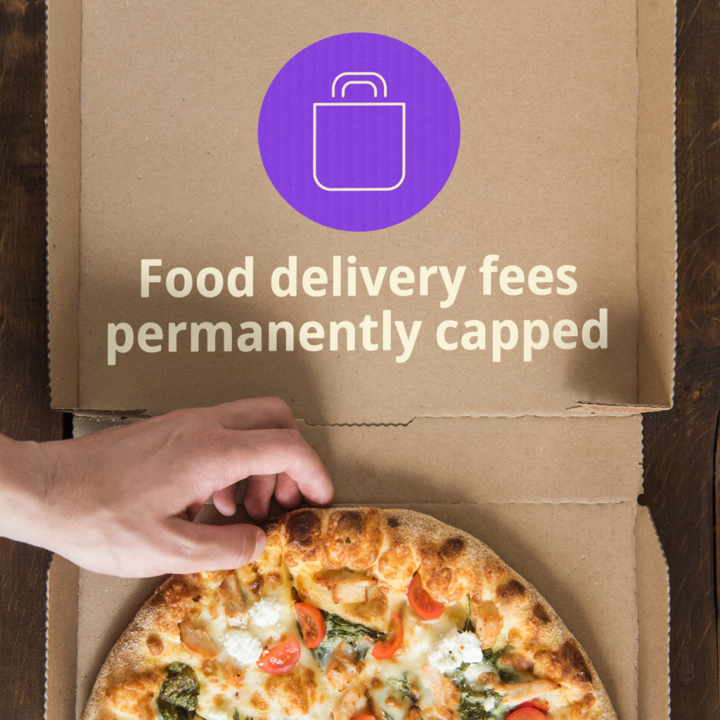 food delivery fees capped